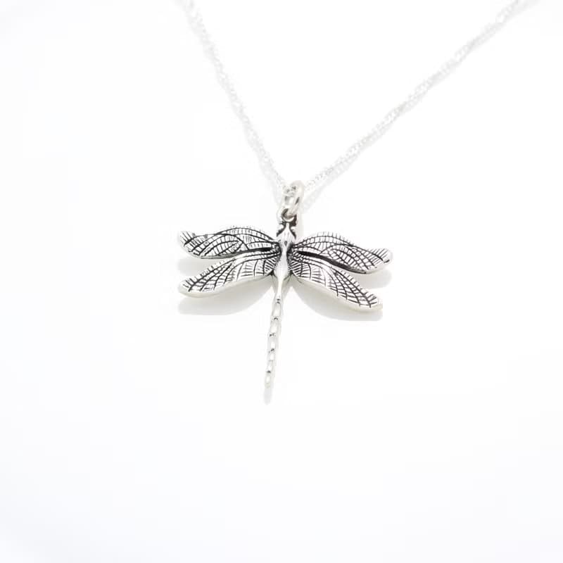 【Angel & Me】展翅高飛 蜻蜓 s925純銀項鍊 生日禮物 情人節送禮