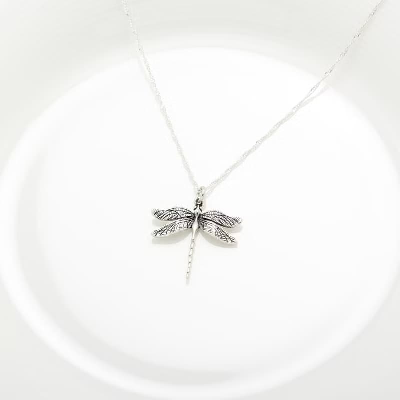 【Angel & Me】展翅高飛 蜻蜓 s925純銀項鍊 生日禮物 情人節送禮