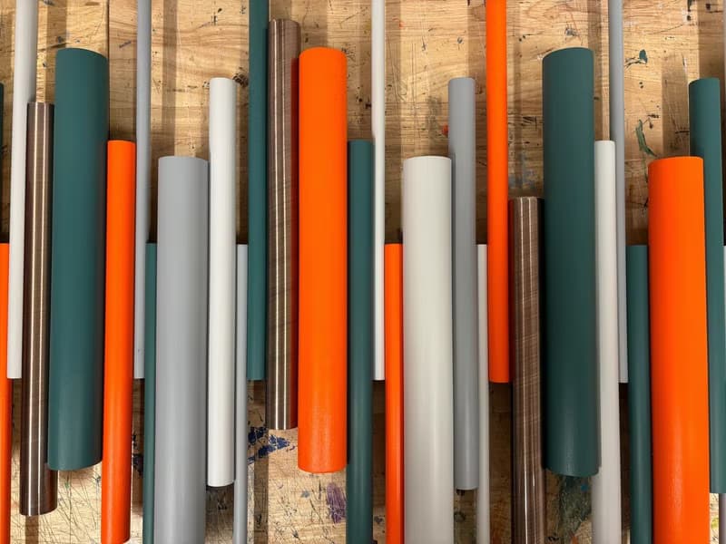 卡尼恩波 3D 立體壁掛雕塑 橙色與藍綠 木材與金屬