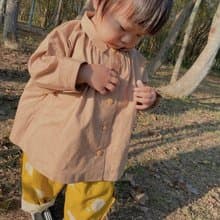 大地棕 - 無印風格寬襯衫