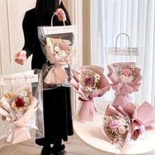 清新康乃馨花束+韓風提袋 母親節花束 乾燥花 永生花  母親節禮物