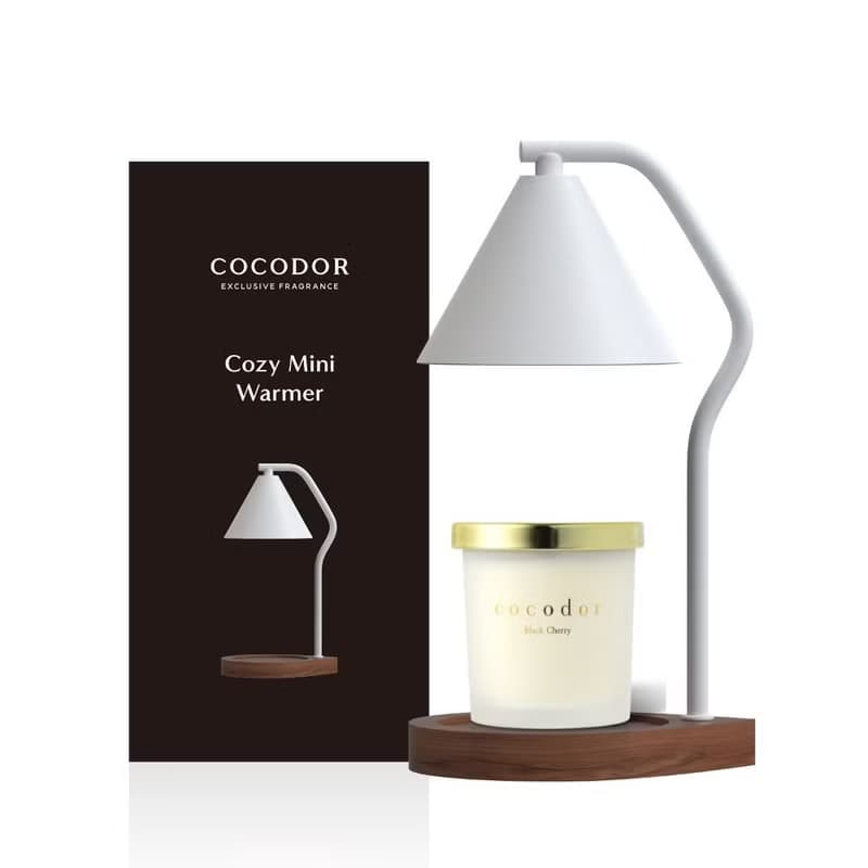 【融燭燈套組】COCODOR-可調光暖心木座融燭燈+大豆蠟燭130g