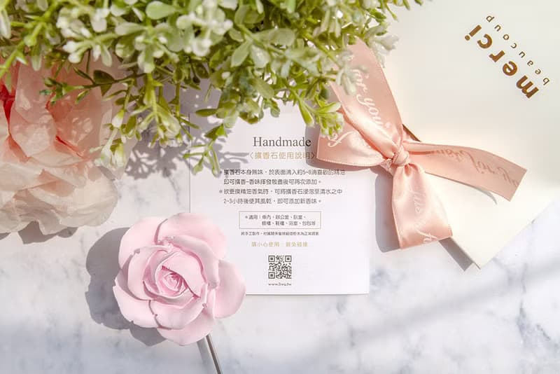 玫瑰擴香石風口夾 婚禮小物 生日禮物 情人節禮物 交換禮物