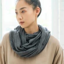 喀什米爾單色圍巾 深灰