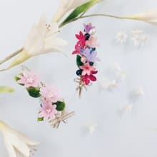 春夏花束925銀線鍍14K金銅手鐲 - Pamycarie 手工製作飾品