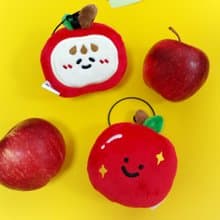 一個好蘋雨過山原創蘋果毛絨掛件可愛包掛件搞笑鑰匙扣玩偶小公仔
