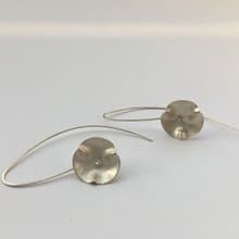 花朵系列-手工純銀耳飾 耳環 長耳針 純銀 金工 限量 情人節