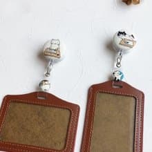 手作好禮 ALL PASS 上學貓伸縮扣環 +卡套 悠遊卡證件套卡夾