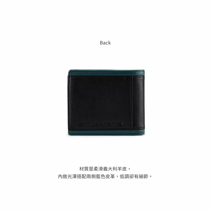 【男生禮物/24H出貨】真皮短夾 9卡中翻子夾 雙鈔拉鍊-0103-11802