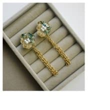 花朵流蘇耳飾 | 穿式 | pierced | 真花樹脂耳環