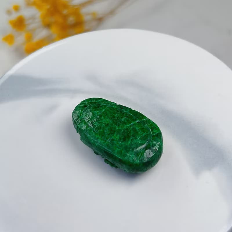 老花青翡翠山水牌項鍊 | 天然緬甸玉翡翠A貨 | 送禮