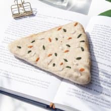 情人節禮物 聖誕交換禮物 森林系羊毛氈杯墊-咖哩烤餅 墨西哥烤餅