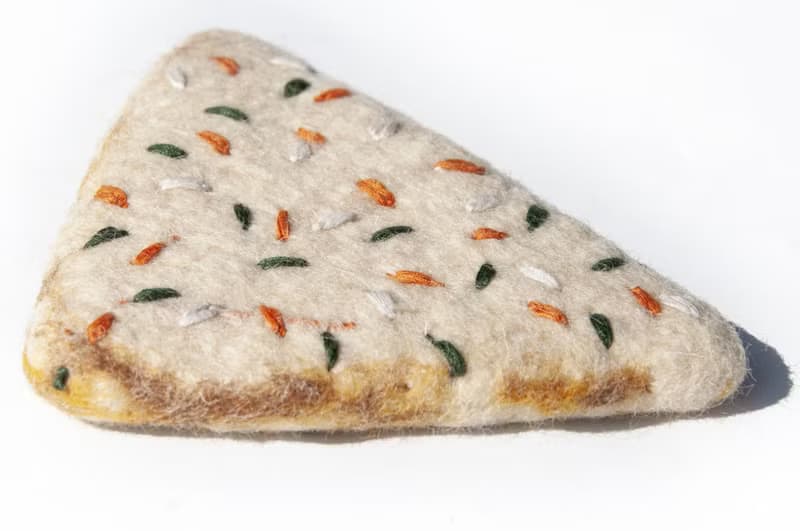 情人節禮物 聖誕交換禮物 森林系羊毛氈杯墊-咖哩烤餅 墨西哥烤餅