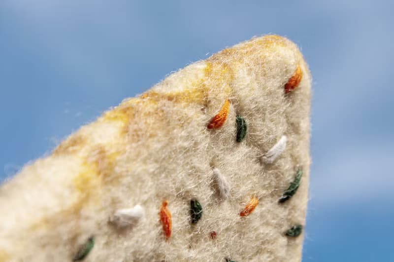 情人節禮物 聖誕交換禮物 森林系羊毛氈杯墊-咖哩烤餅 墨西哥烤餅