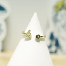 【Moomin】LittleMy 阿美花花純銀可調節戒指