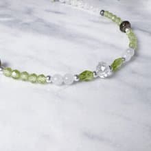 MH純銀天然石手鍊系列_默契_橄欖石