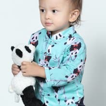童裝系列 (男孩) - LEONLOLLIPOP熊貓印花棉質東方外衣