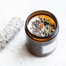 天然大豆蠟燭 淨化磁場香氛魔法蠟燭 融蠟燈蠟燭 200g 單顆蠟燭