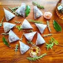 馬鬱蘭花茶包-農園4種無毒香草-馬鬱蘭+土肉桂+芳香萬壽菊+甜菊