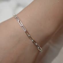 基礎 方形粗鍊手鍊/腳鍊-大 SV925 迴紋針鍊 男鍊