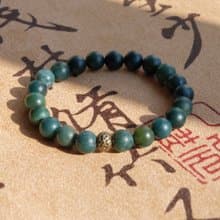 【入林間Linjor-竹染】磨砂水草瑪瑙手鏈簡約復古新中國風禮物