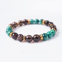 玄武的壁壘 // 孔雀石茶晶 手鍊 // 療癒創傷 排空負能量