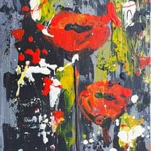 Poppy Painting Floral Original Artwork California Poppies Wall Art Bouquet Art