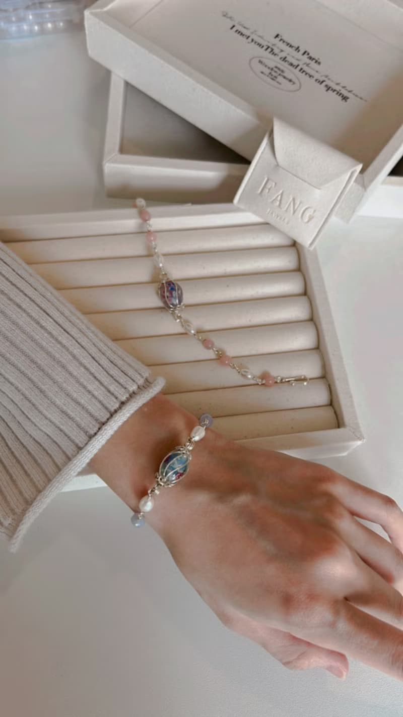 【體驗】【中山區 金屬線編織】琉璃天然石手鍊/ 寶石自選  / 1人成班