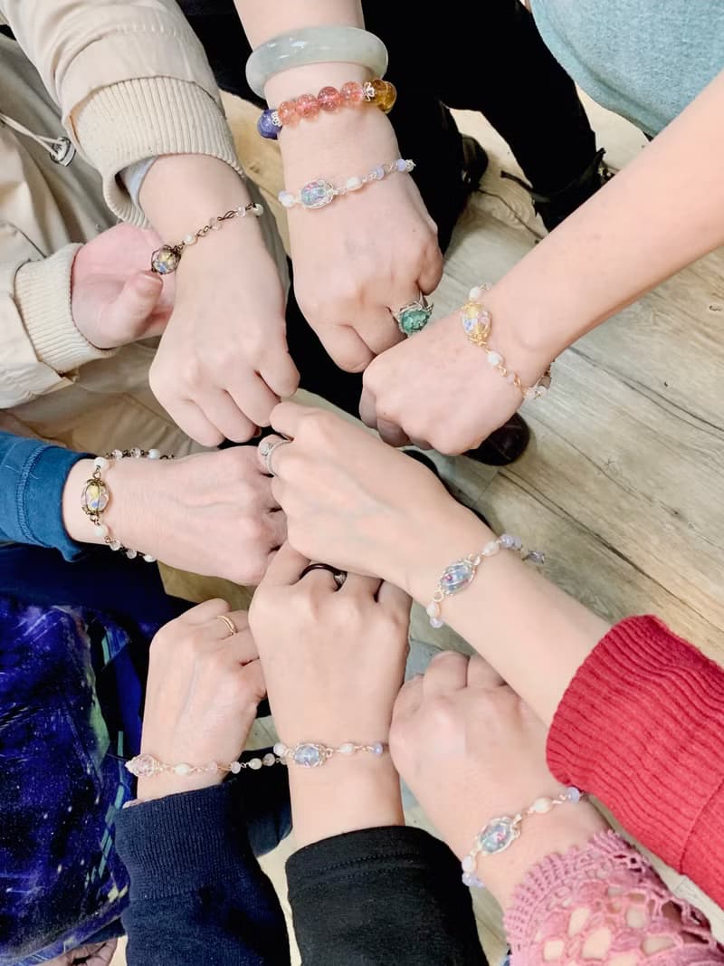 【體驗】【中山區 金屬線編織】琉璃天然石手鍊/ 寶石自選  / 1人成班