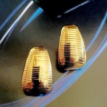 vintage jewelry  AVON 典雅金色橫紋夾式耳環