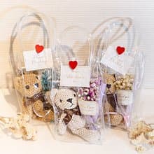 心意 小熊迷你乾燥花束 祝福小禮物(4色可挑) 工商 來店禮 婚禮