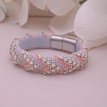 Crystal Bracelet For Women White Cuff Bangle 冰質銀灰極光 蒐藏頂級品 極光23手珠