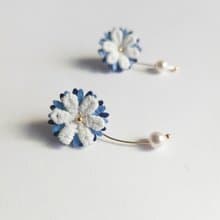 【花草集】雪球花蘊  耳環/耳夾