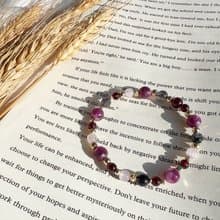 用生命影響生命//紫祖母晶 堇青石 紫牙烏 拉絲紫鋰輝石 手鍊