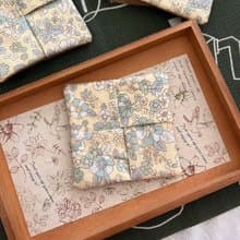 春暖花開杯墊 花園系列 手工布杯墊