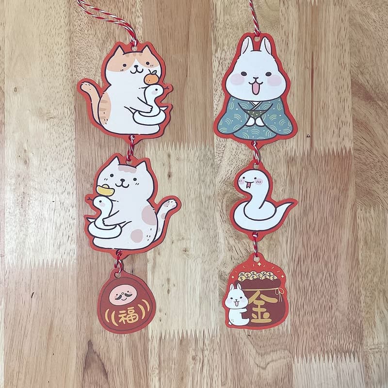 StarLululu 創意春聯 / 可愛造型新年掛飾 / 柚子兔貓咪 (2種款式