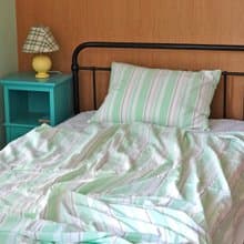 Cotton candy summer blanket | pillowcase (green)