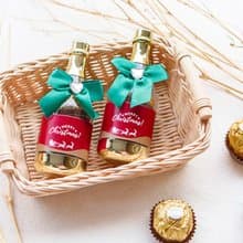 聖誕節禮物贈品 MerryChristmas香檳糖果瓶(金莎2顆入) 交換禮物