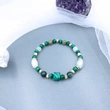 阿諾德樹木園 / 孔雀石 翡翠 綠紋石 沙弗萊 水晶手鍊