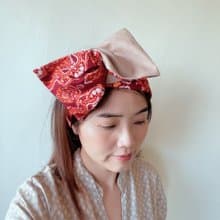 魔幻紅細胞 雙面鋁線寬版髮帶 軟鐵絲髮帶