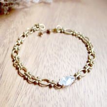 VIIART。海王星。鋯石黃銅手鍊。IG風日常百搭