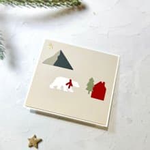 【 DIY 手作】雪地北極熊聖誕卡片/DIY 材料包附禮物包裝