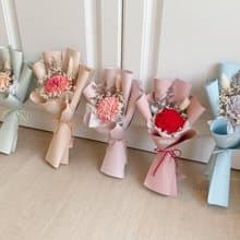 康乃馨花束/單朵康乃馨/乾燥康乃馨/母親節花禮/母親節花束