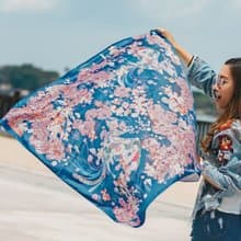 櫻花與鳳凰 - 手工絲巾/圍巾 日式甜美風