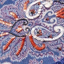 水煮羊毛披肩/針織圍巾/刺繡圍巾/羊絨披巾/喀什米爾Cashmere-花