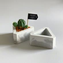 【買盆送植物】三角水泥盆栽 @JU多肉