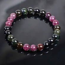 一圖一物│#533 7.5mm 黑玫瑰碧璽水晶手鍊 黑美人碧璽 開運飾品