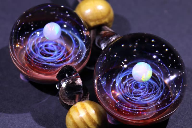 情侶款宇宙玻璃頸鏈吊墜20mm+23mm