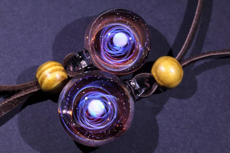情侶款宇宙玻璃頸鏈吊墜20mm+23mm