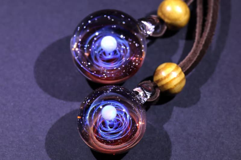 情侶款宇宙玻璃頸鏈吊墜20mm+23mm